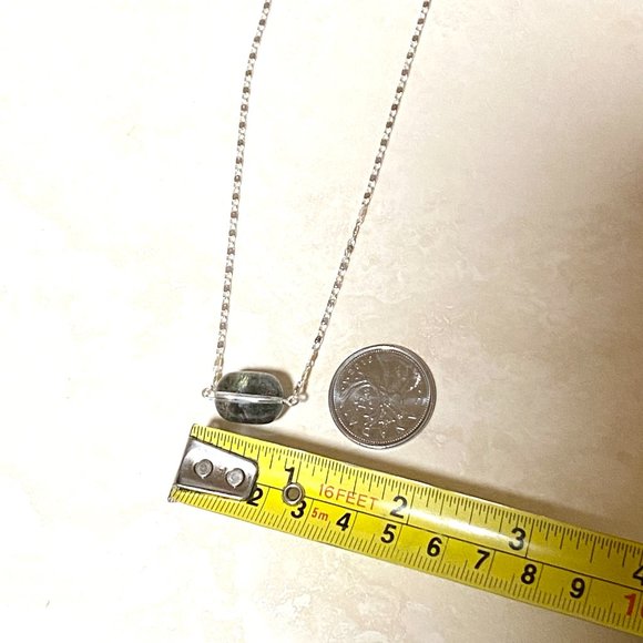 2/$20, Rustic Natural Phantom Quartz Necklace, Genuine Gemstone Bar Pendant - Picture 12 of 14